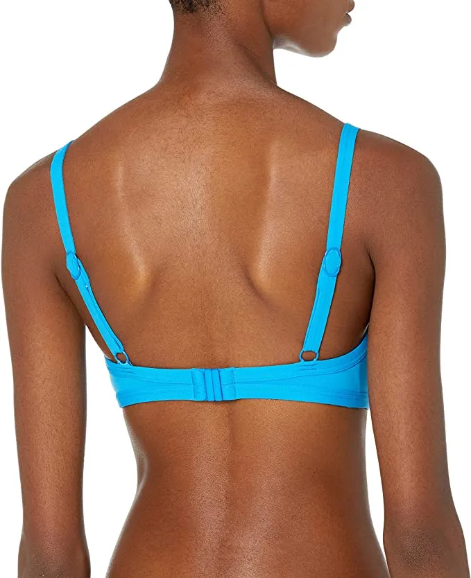 New Seafolly Women's Active DD Cup Strappy Adjustable Swim Top in Electric Blue, Sz 10! Retails $90 