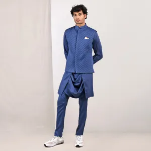 Niall Quilted Nehru Jacket with Cowl Kurta Set