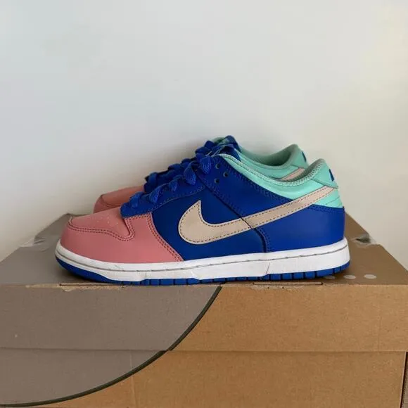 Nike Dunk Low SE ‘Salmon Toe/Royal Blue’ Kids Sneakers DZ2874-400- SZ 3 Y