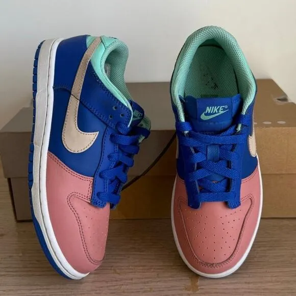 Nike Dunk Low SE ‘Salmon Toe/Royal Blue’ Kids Sneakers DZ2874-400- SZ 3 Y