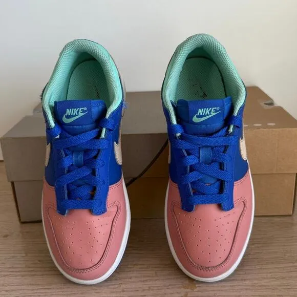 Nike Dunk Low SE ‘Salmon Toe/Royal Blue’ Kids Sneakers DZ2874-400- SZ 3 Y