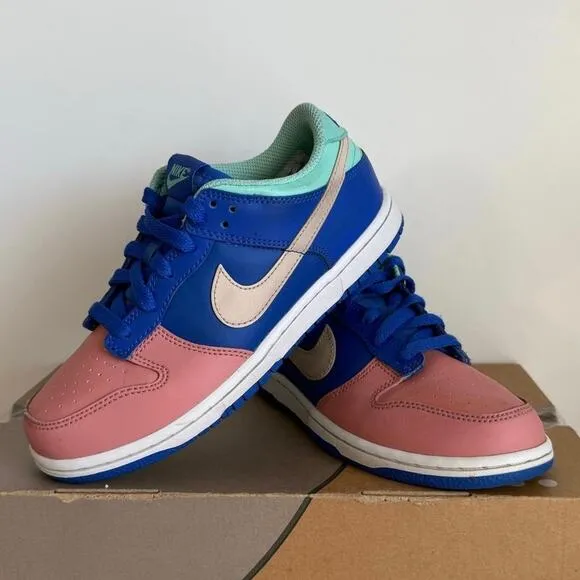 Nike Dunk Low SE ‘Salmon Toe/Royal Blue’ Kids Sneakers DZ2874-400- SZ 3 Y