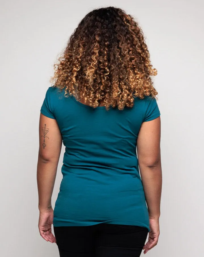 Nursing short sleeve t-shirt in Teal