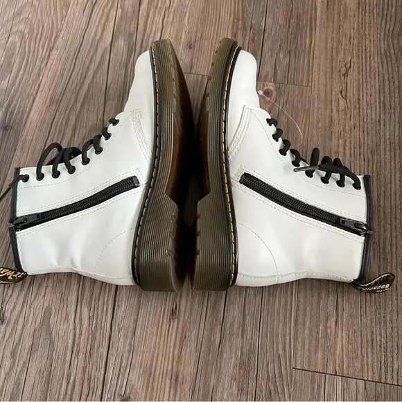NWOT Dr. Martens 1460 8-Eye Boot - Little Kid / Big Kid - White