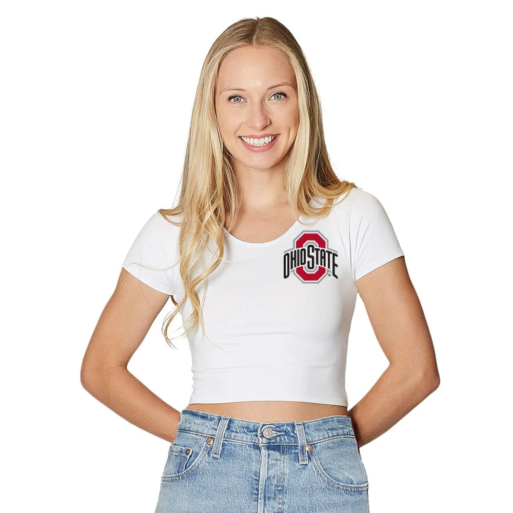 Ohio State OSU Buckeyes White Babydoll Tee