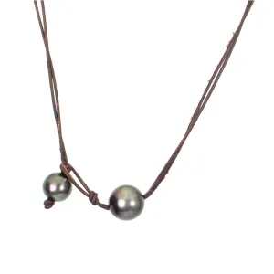 Pearl Leather Necklace