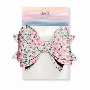 Peonies Flower Hair Bow