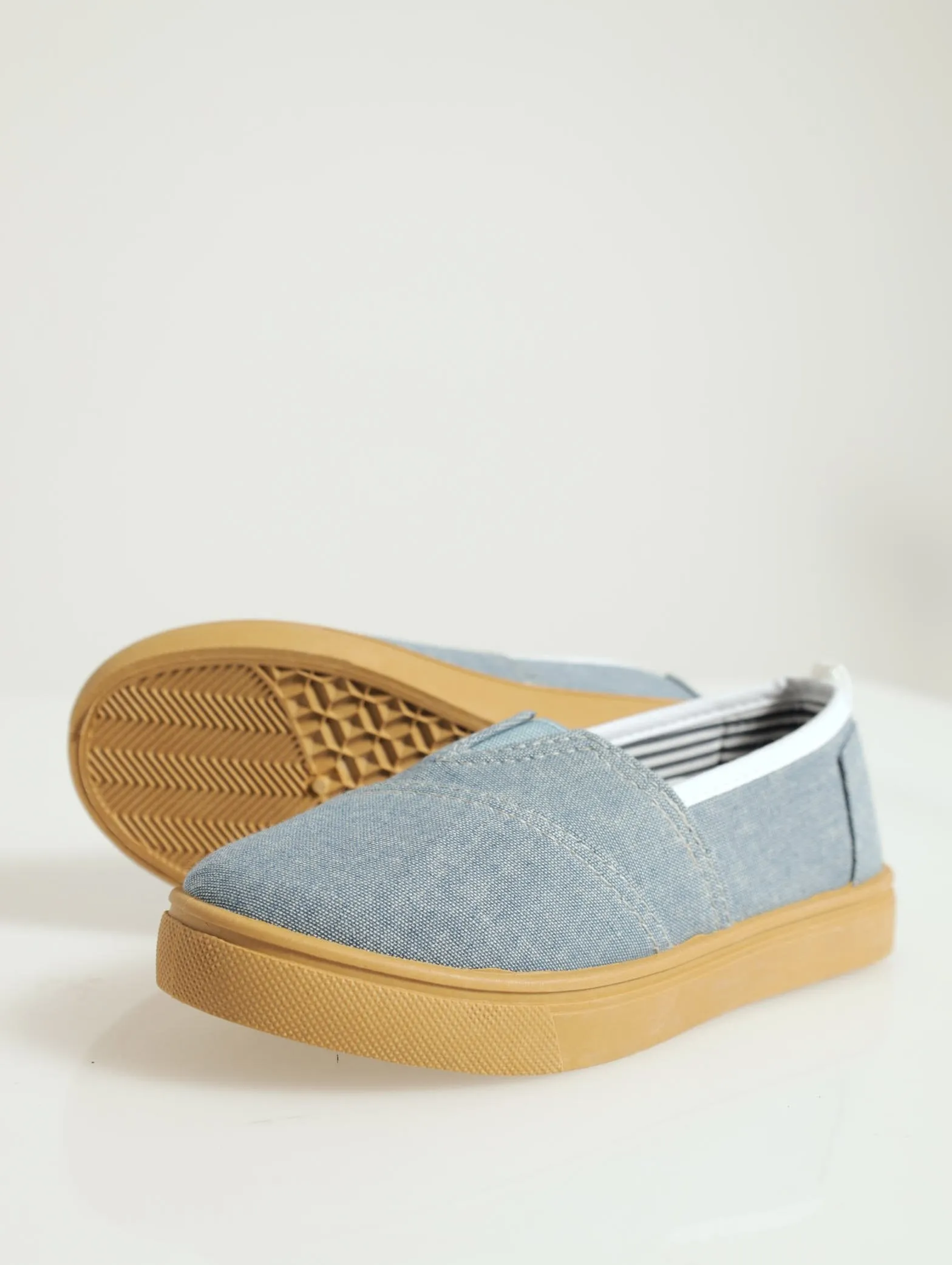 Pre-Boys Striped Slip-On - Denim