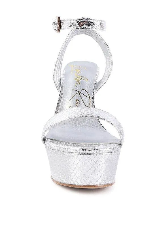 Queen Bee Rhinestone Heeled Sandals