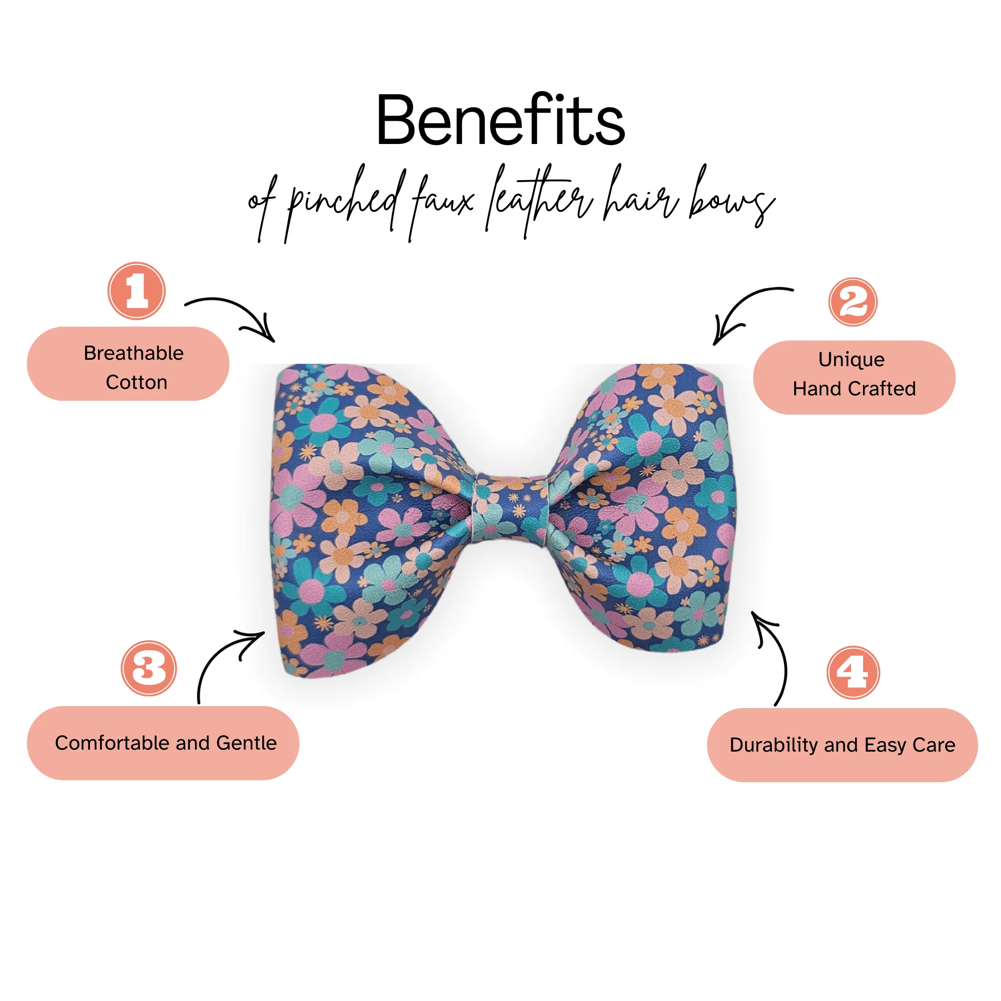 Rainbow Glitter Pinch Hair Bow