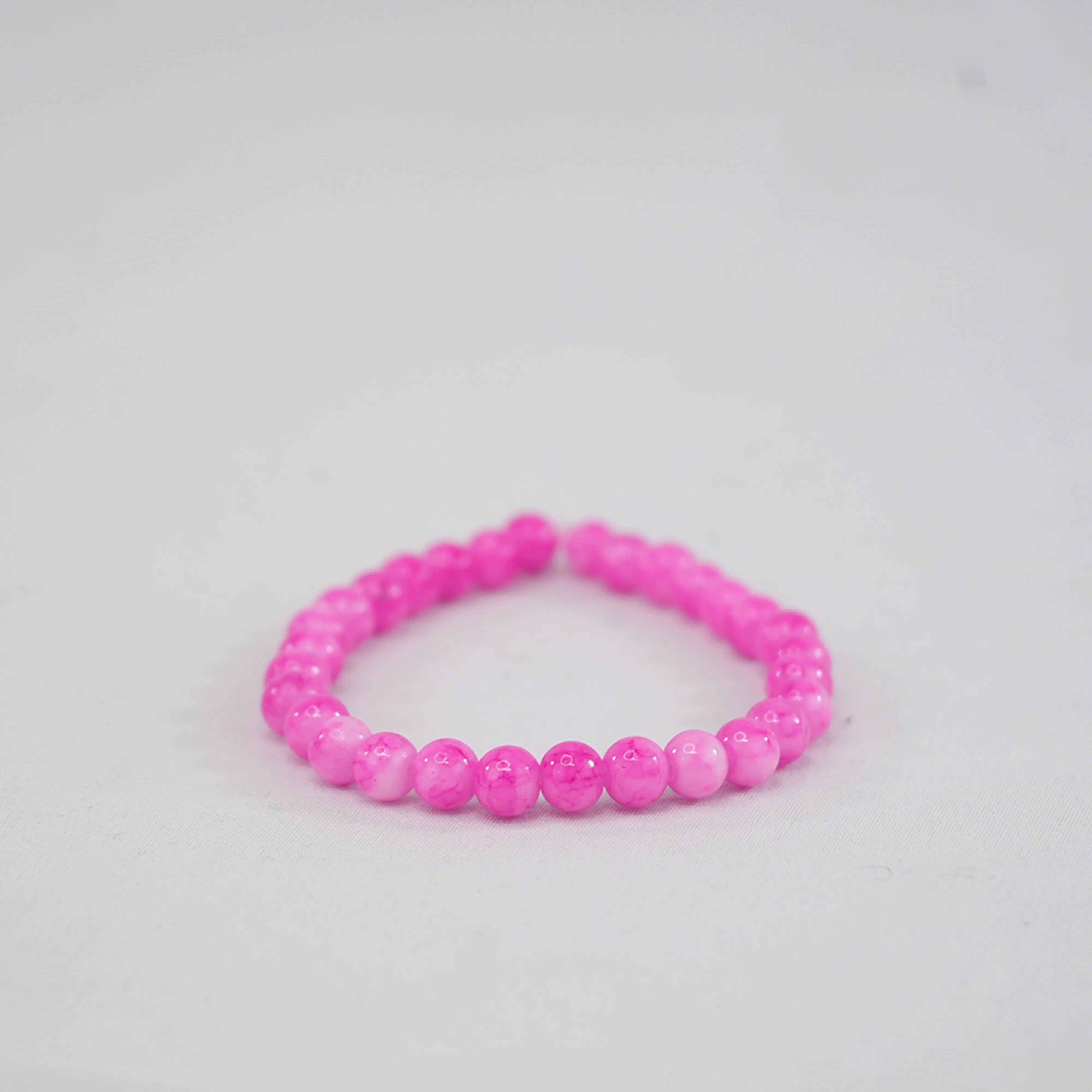 Red-Pink Stretchy Beaded Bracelets – 2 Color Options  