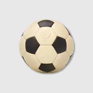 RETRO Cream / Black Leather 32P Soccer ball