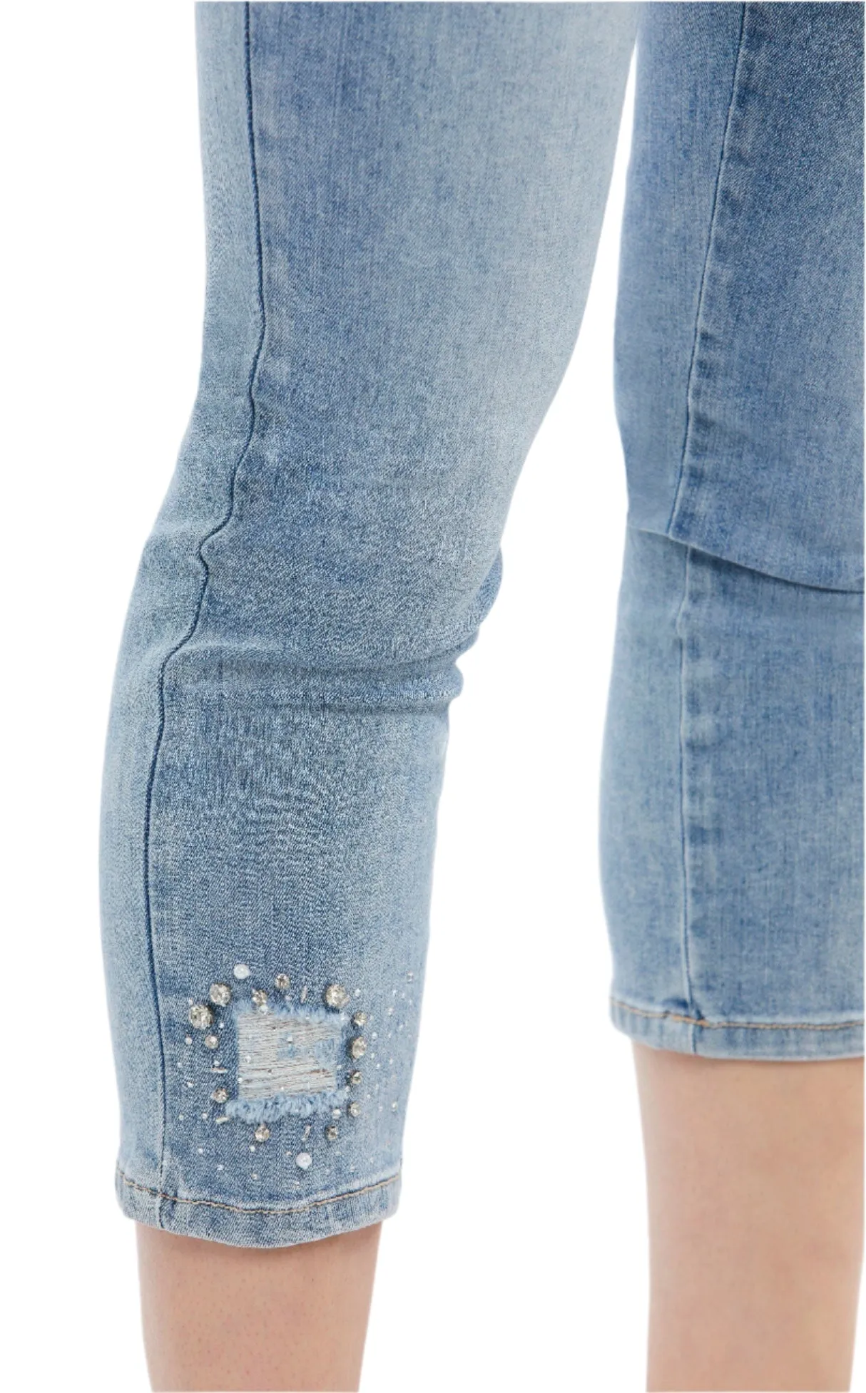Rhinestone Capri Jeans