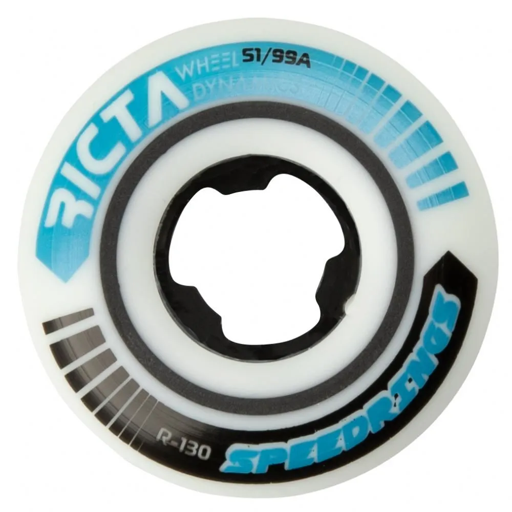 Ricta Skateboard Wheels Speedrings Slim 99a - White
