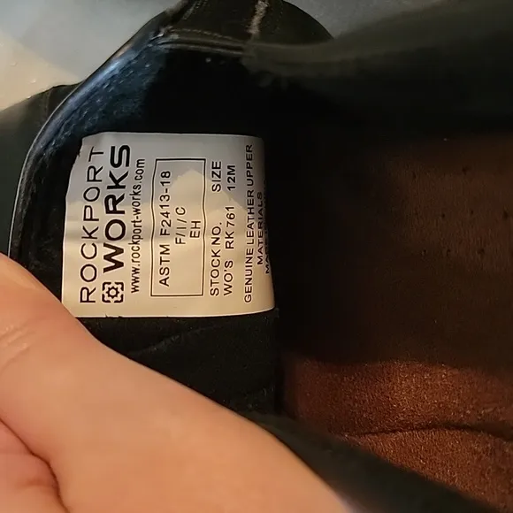 Rockport Black Works Daisey Work Safety Industrial Shoe Women's Size 12