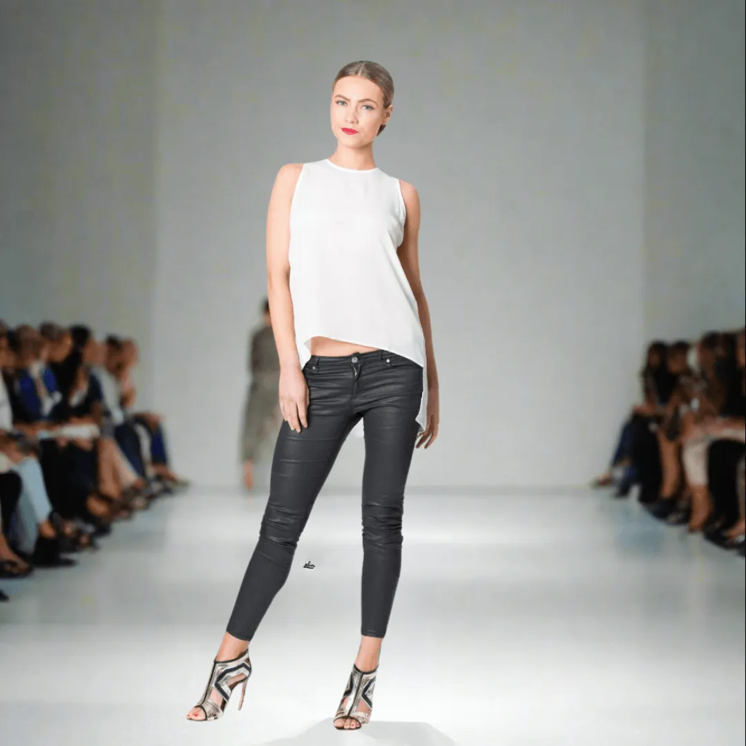 Round Neck Sleeveless Silk Top