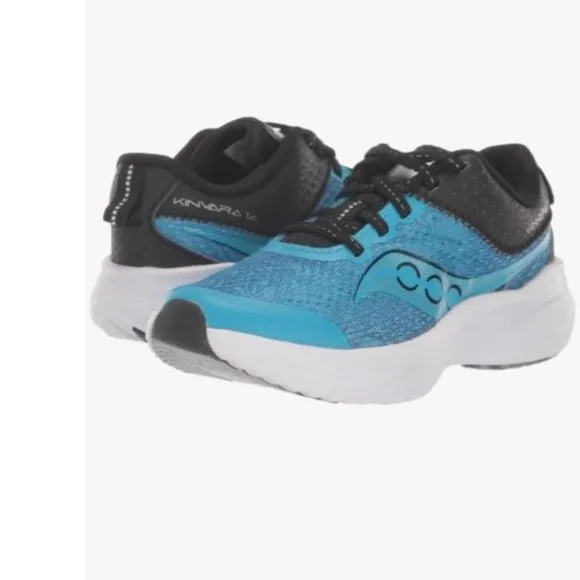 Saucony NWOB Sz 5 Blue/Black Unisex-Child Kinvara 14 Lace to Toe Sneaker