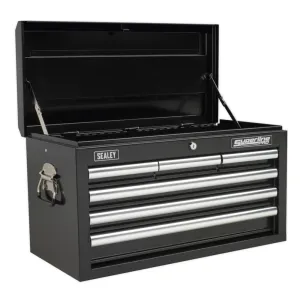 Sealey 6 Drawer Topchest with Ball Bearing Slides - Black - C