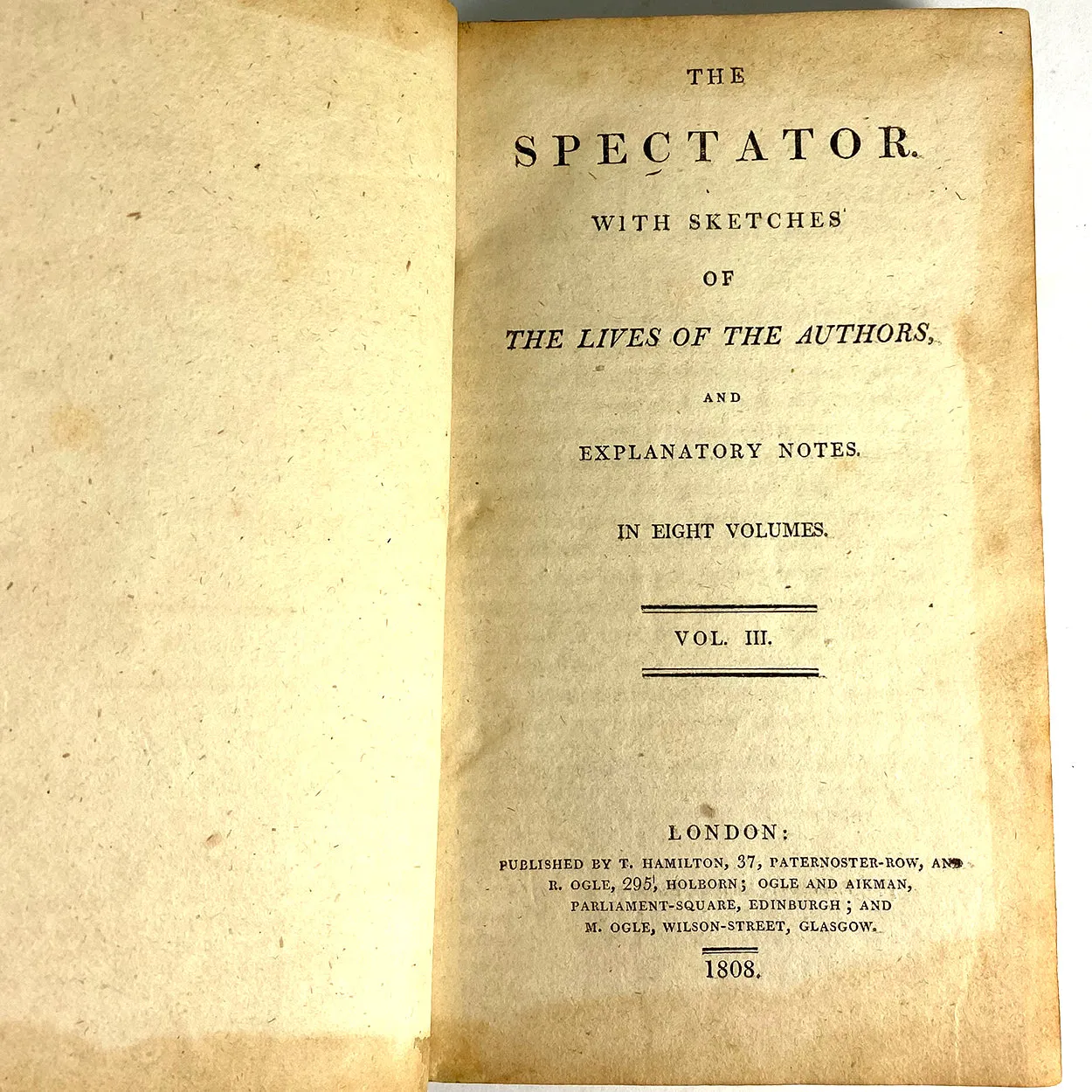 Set of Four Leather Books: The Spectator by Joseph Addison & Richard Steele