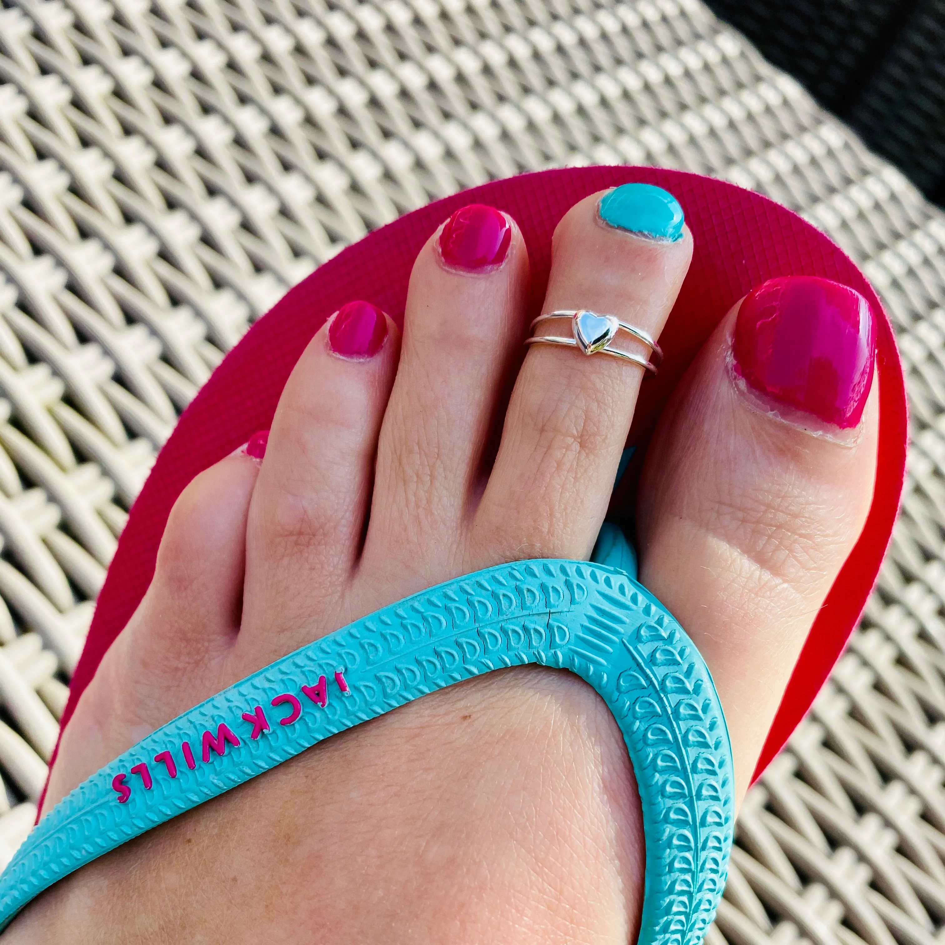 Silver Heart Toe Ring