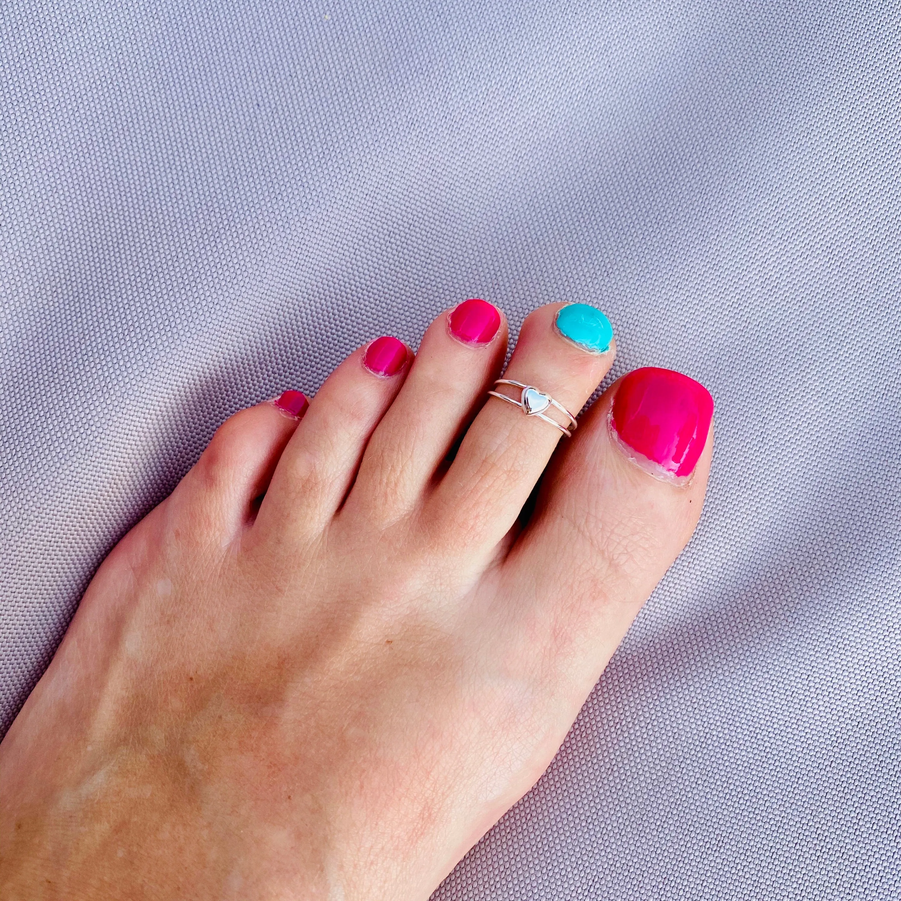 Silver Heart Toe Ring