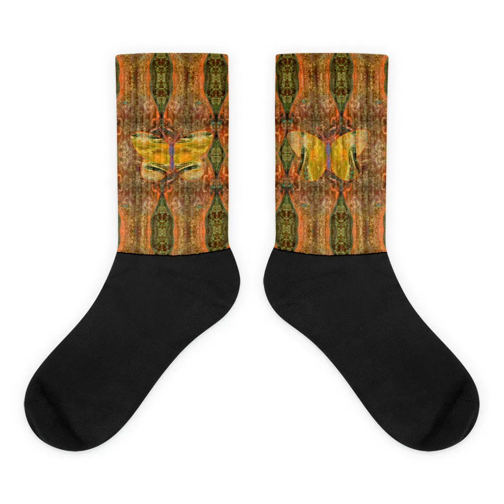 Socks (Unisex)(Butterfly Glade Denizen) RJSTH@Fabric#6 RJSTHW2021 RJS