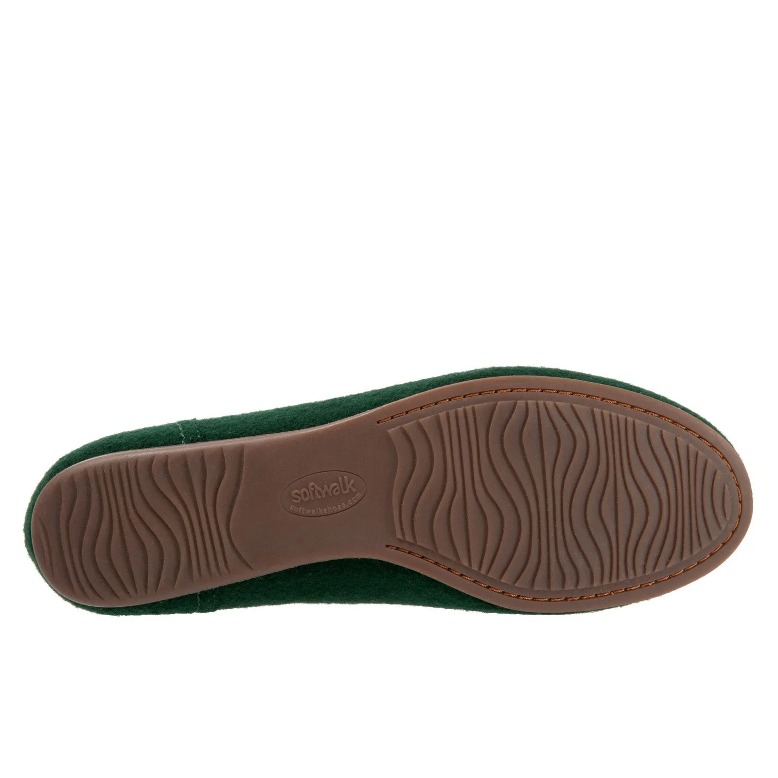Softwalk Shiraz S2160-335 Womens Green Suede Slip On Ballet Flats Shoes