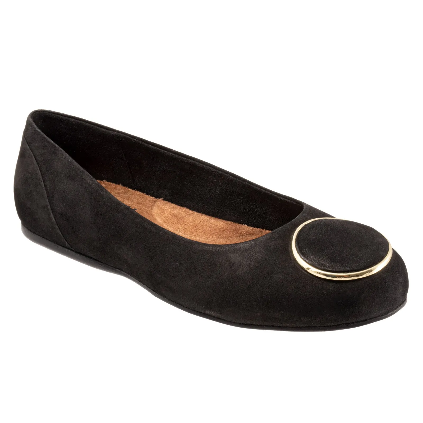 Softwalk Sonoma Halo S2257-004 Womens Black Extra Wide Ballet Flats Shoes