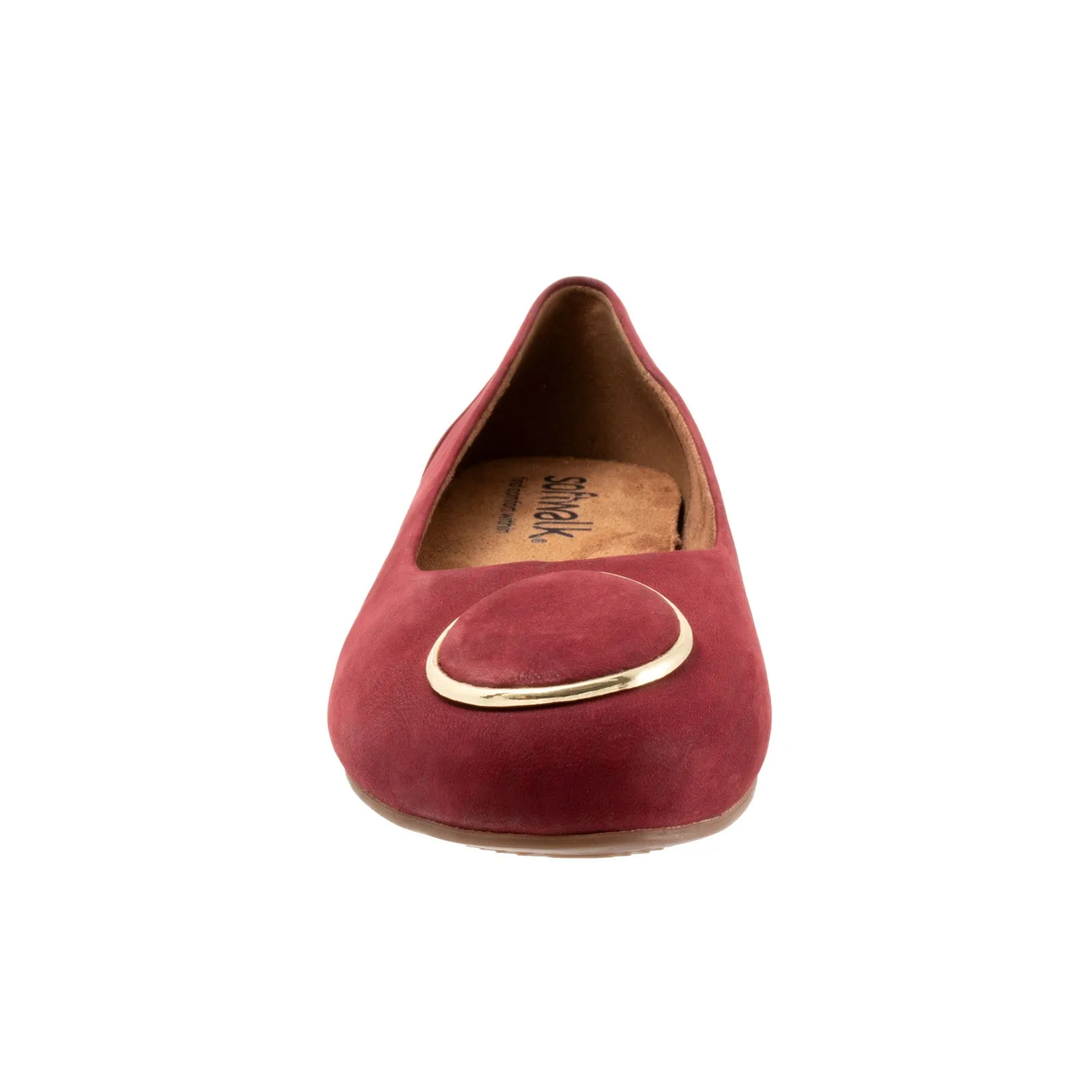 Softwalk Sonoma Halo S2257-662 Womens Burgundy Extra Wide Ballet Flats Shoes