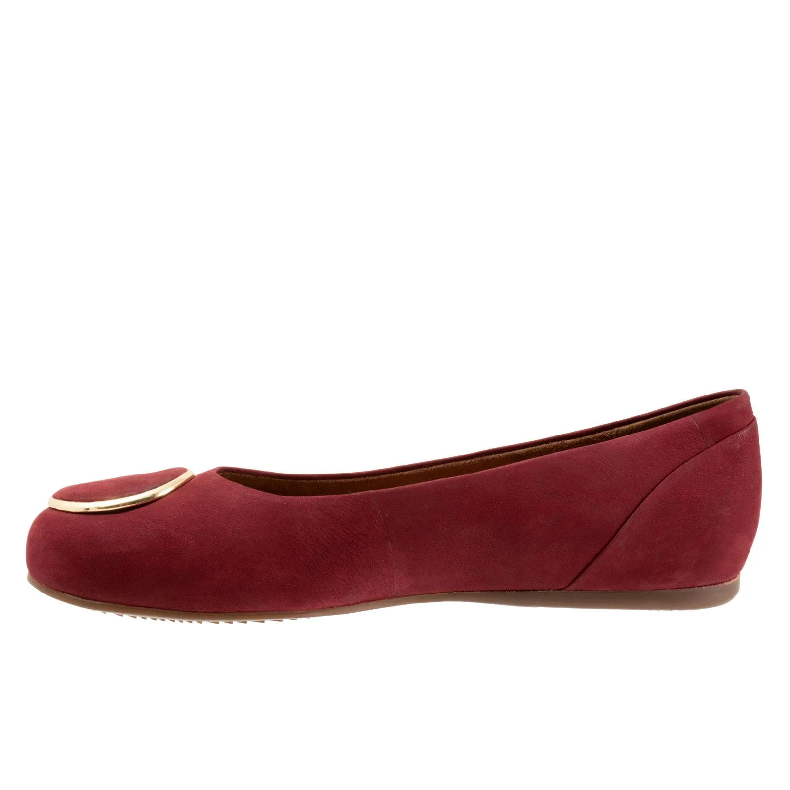Softwalk Sonoma Halo S2257-662 Womens Burgundy Extra Wide Ballet Flats Shoes