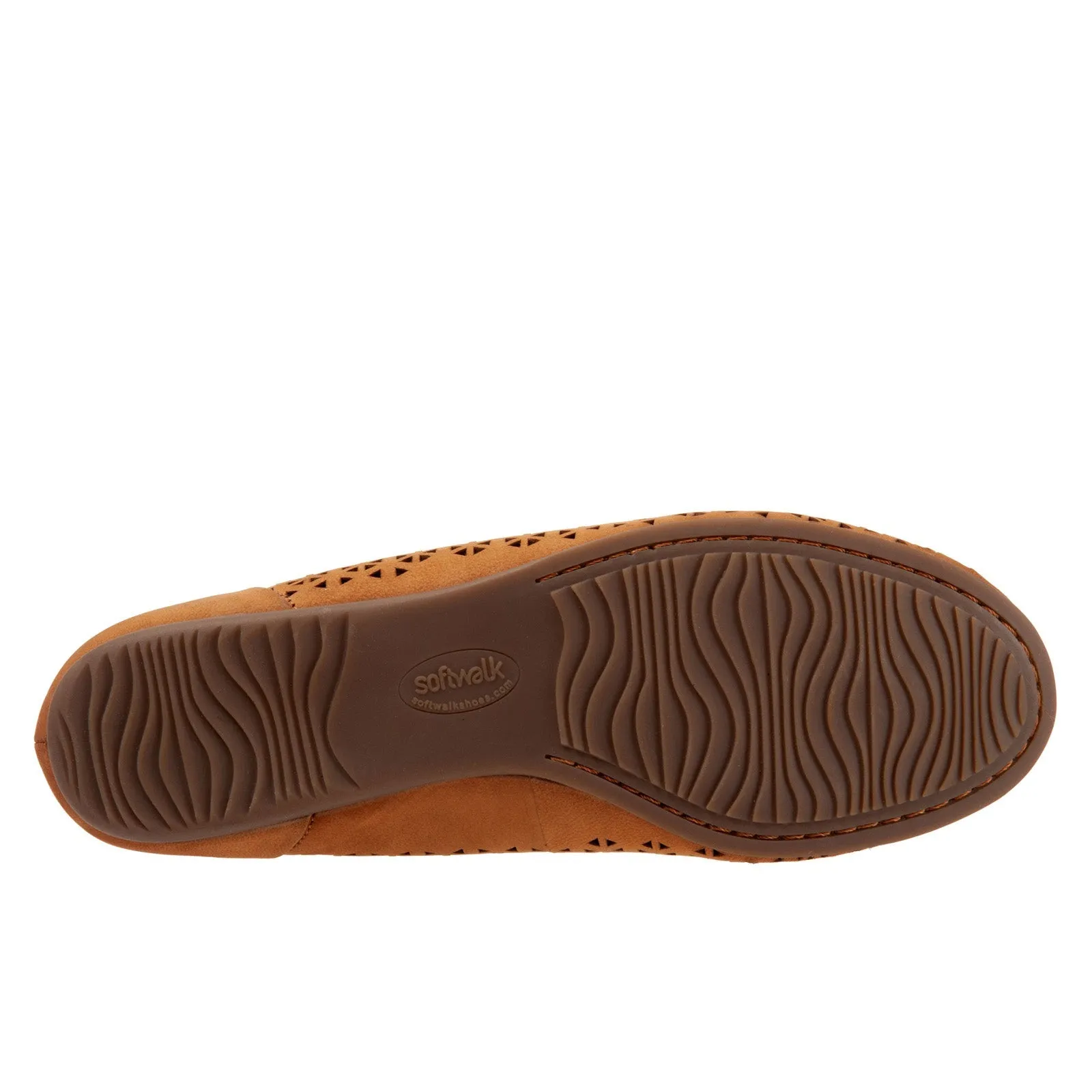 Softwalk Sonoma S1862-227 Womens Brown Narrow Leather Ballet Flats Shoes