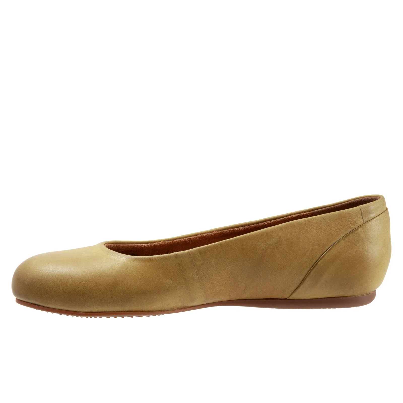 Softwalk Sonoma S1862-322 Womens Green Narrow Leather Ballet Flats Shoes