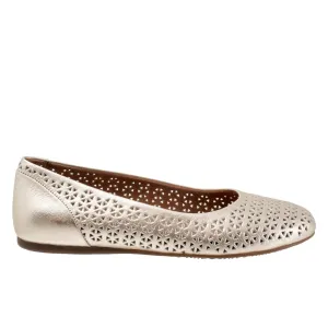 Softwalk Sonoma S1862-732 Womens Beige Narrow Leather Ballet Flats Shoes
