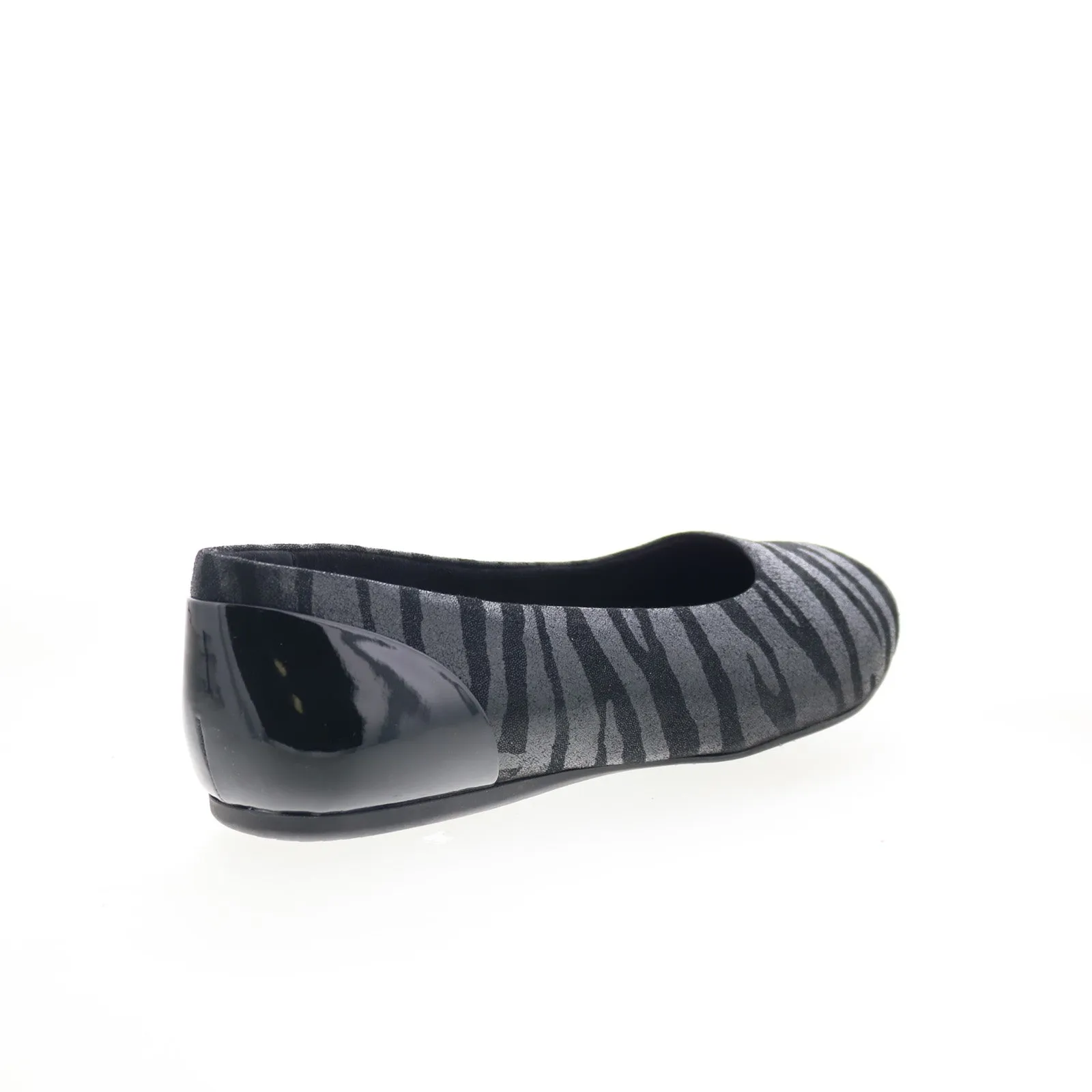 Softwalk Sonoma S1862-941 Womens Black Wide Leather Ballet Flats Shoes
