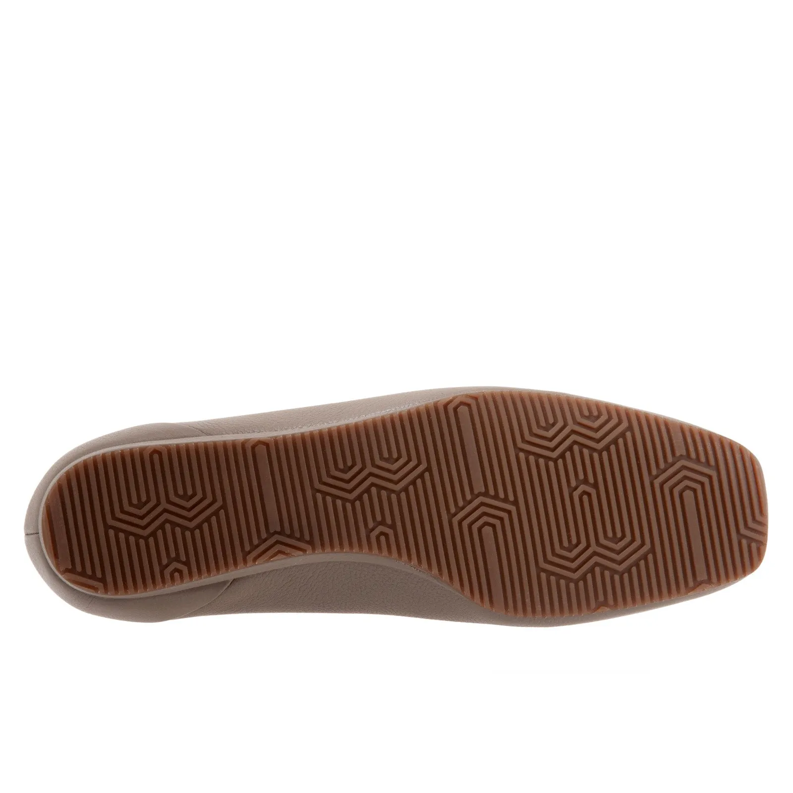 Softwalk Vellore S2162-110 Womens Brown Wide Leather Ballet Flats Shoes