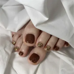 Square Toe Chocolate Gold