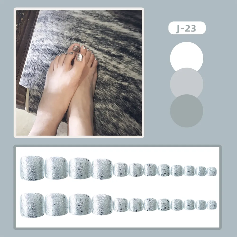 Square Toe Silver Large Sequin