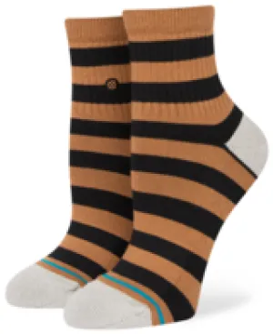 Stance Socks Womens Anything Quarter Black Brown