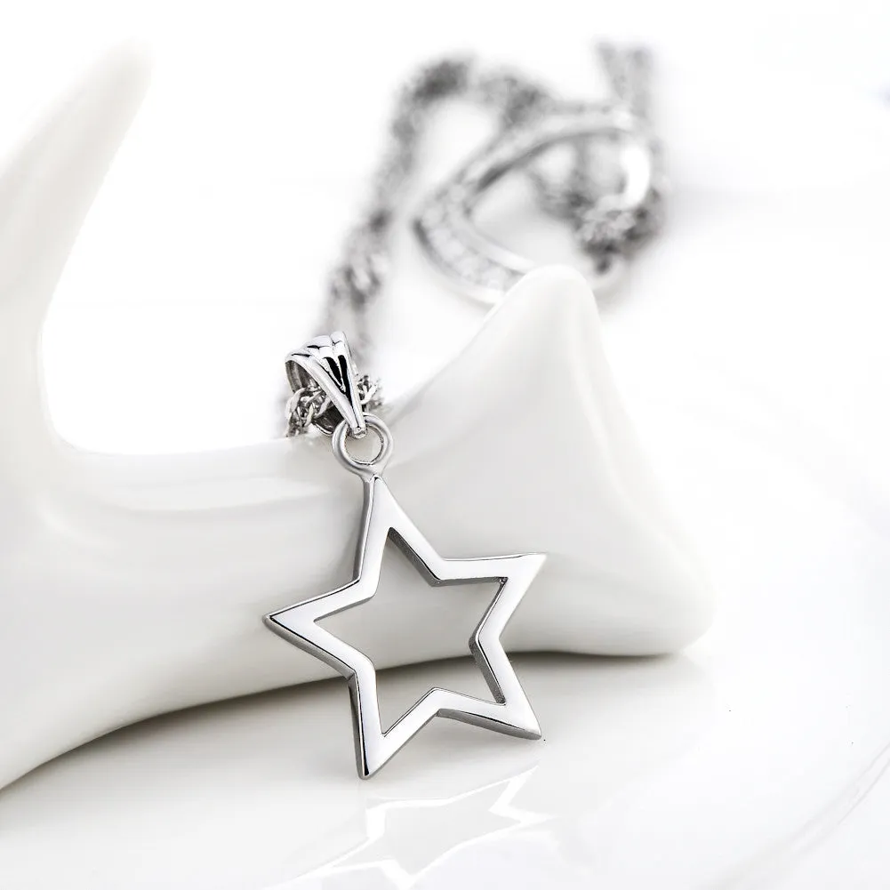 Star in Heart Pendant Necklace