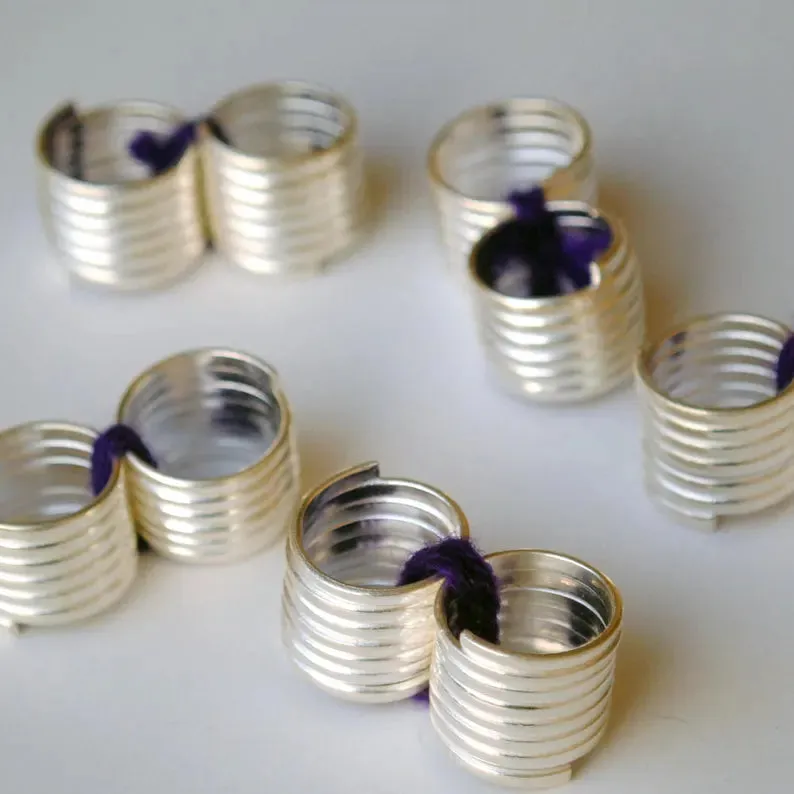 Sterling Silver Long Spiral Coil Toe Ring