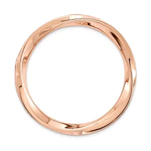 Sterling Silver Stackable Expressions Rose-tone Large Polished Chain Slide