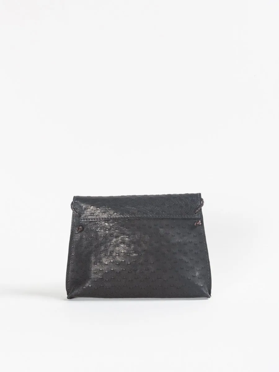 strappy foldover - black gash