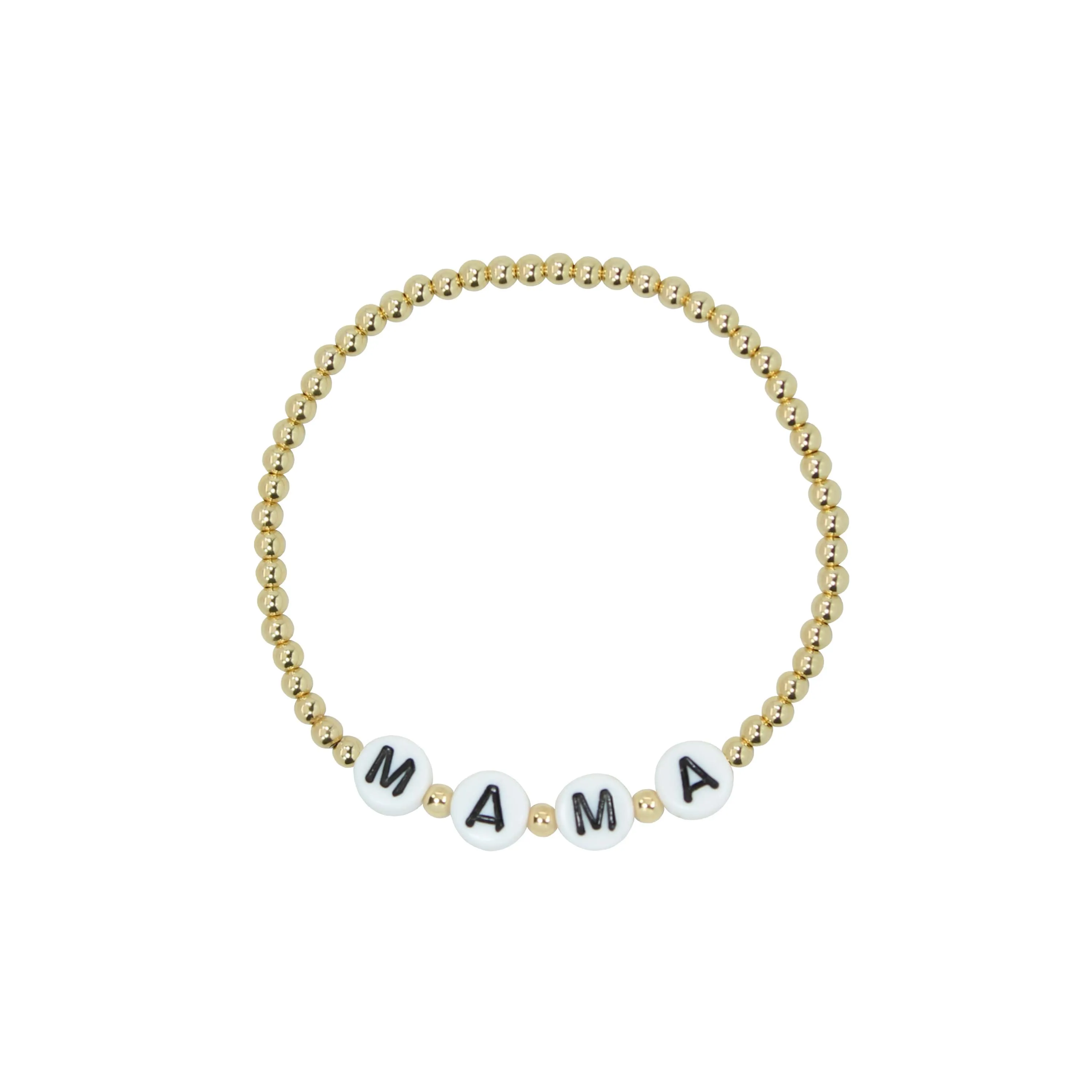 Stretchy MAMA Adult Bracelet (3MM 6MM beads)
