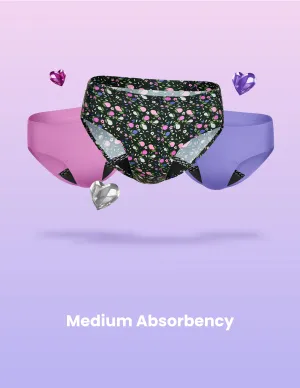 Teen Leakproof UltraThin No-Show Bikini 3-Pack