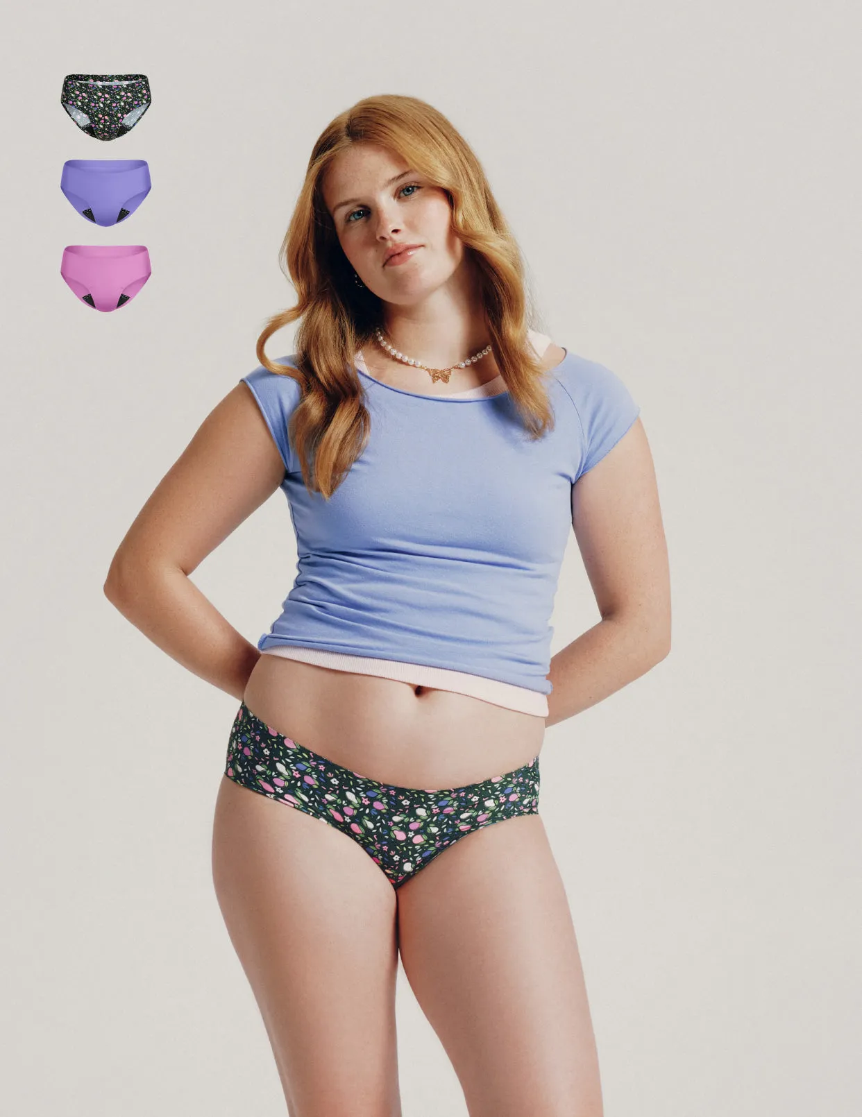 Teen Leakproof UltraThin No-Show Bikini 3-Pack