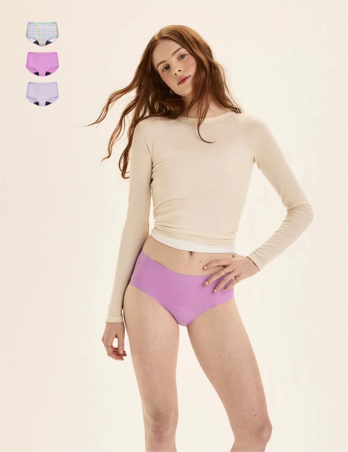 Teen Leakproof UltraThin No-Show Boyshort 3-Pack - Kit
