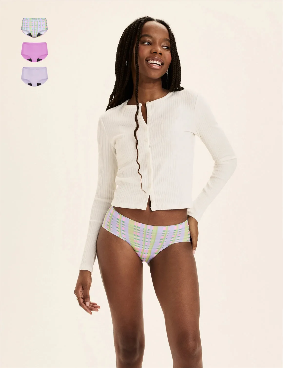 Teen Leakproof UltraThin No-Show Boyshort 3-Pack - Kit