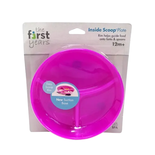 THE FIRST YEARS Inside Scoop Suction Plate (pink/green)