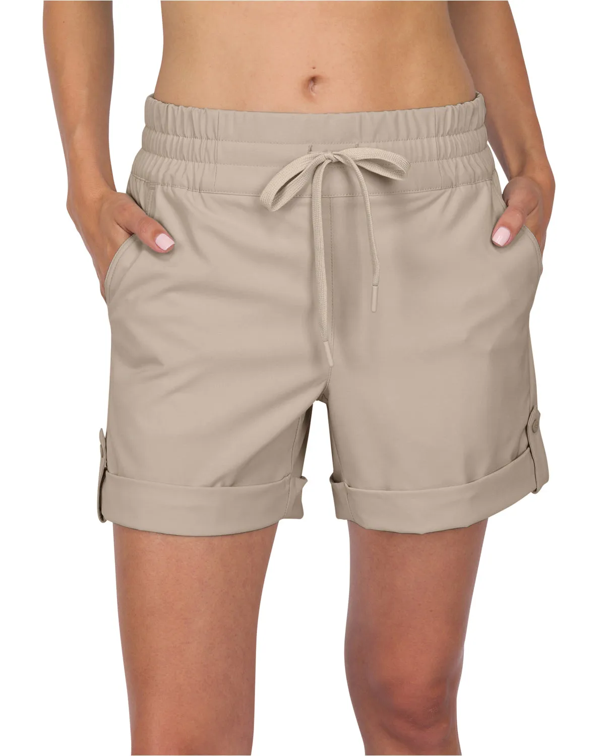 Three Sixty Six Womens Golf Shorts - 5” Inseam, Quick Dry Active Shorts w/Pockets, Adjustable Drawstring & Stretchy Waistband
