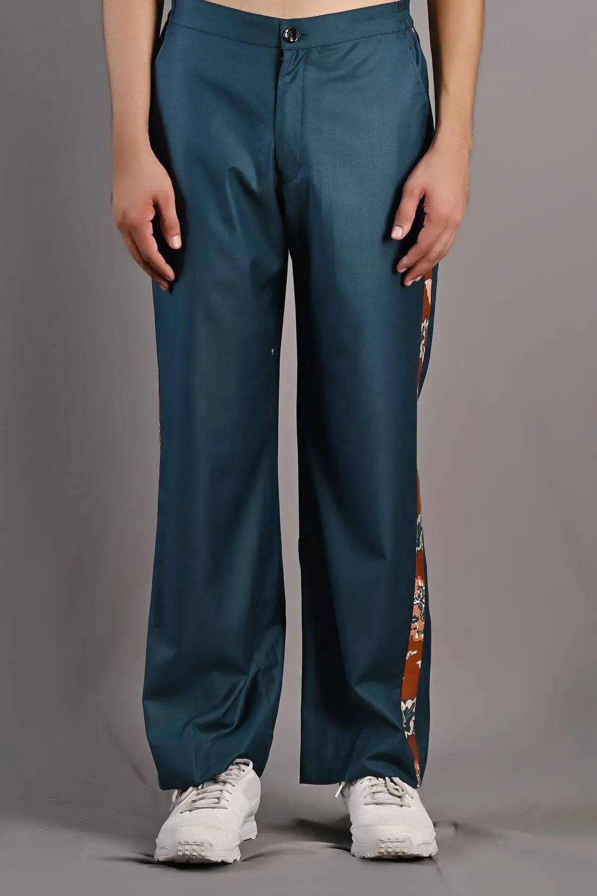 Thyme - Maroon & Multi Printed Shirt & Teal Green pant Set